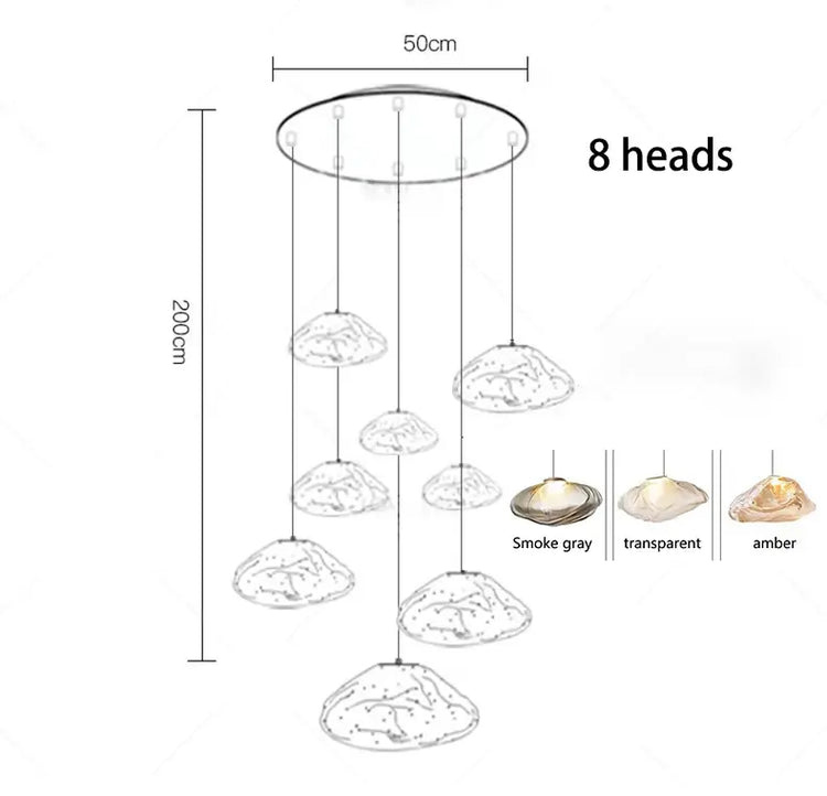 Modern LED Chandelier - Gbbmade Luxury Staircase & Living Room Light