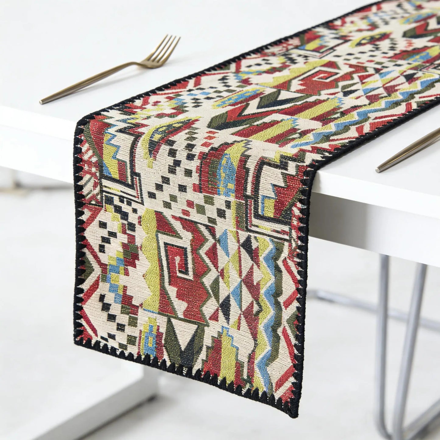 Nordic Cotton Linen Table Runner — Multiple Sizes & Patterns