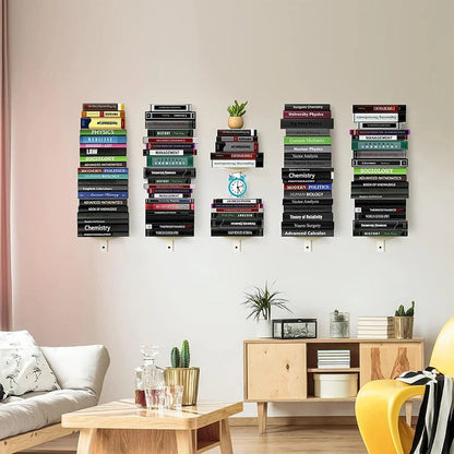 Modern Metal 2-Tier Bookshelf — Minimalist Wall Bookcase