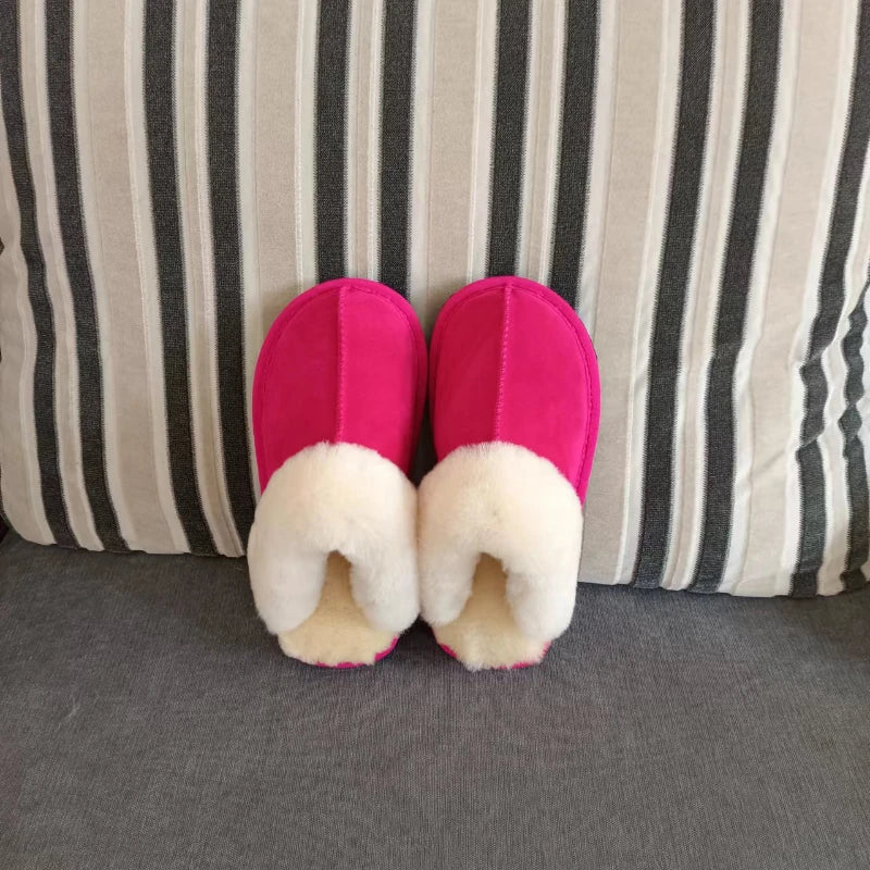 Cloud Underfoot — Natural Sheepskin & Fur Anti-Slip Home Slippers