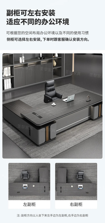 L-Shape Storage Executive Desk