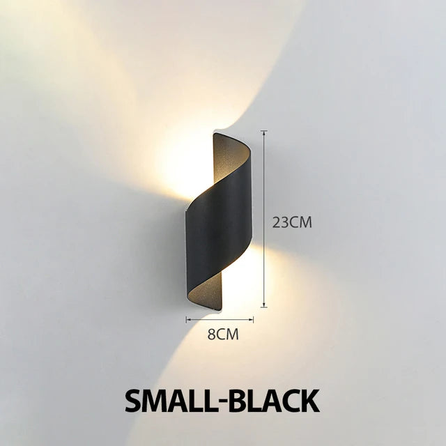 Spiral LED Wall Light — Nordic Modern Indoor &amp; Outdoor Sconce