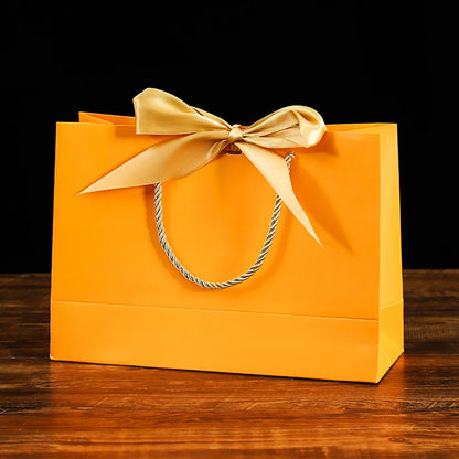 Bow Ribbon Paper Gift Bags with Handles