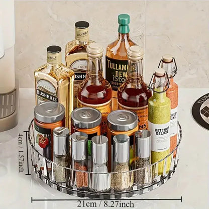 SpinMaster™ Rotating Spice Rack – 18-Piece Countertop Carousel with Spinning Jars