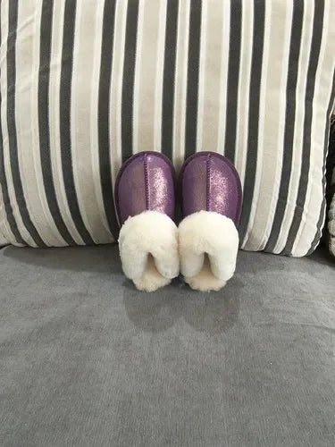 Cloud Underfoot — Natural Sheepskin & Fur Anti-Slip Home Slippers
