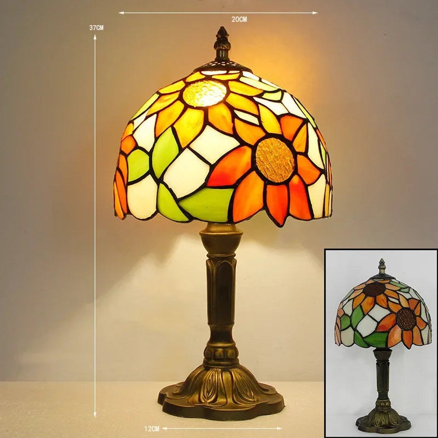Old World Glow — European Retro Art Glass LED Desk Lamp