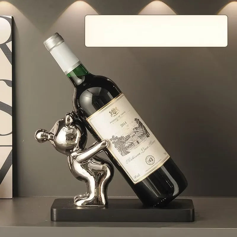 Ceramic Wine Rack & Cabinet Accent Decor