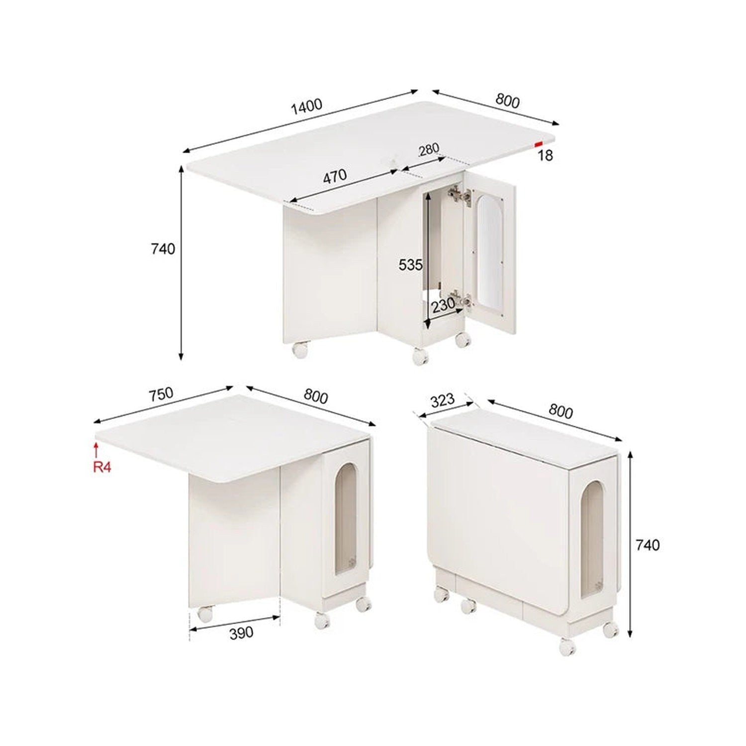 Nordic Minimalist Foldable Dining Table