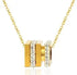 Gold Heart Toggle Necklace — Beaded Chain Gift for Her