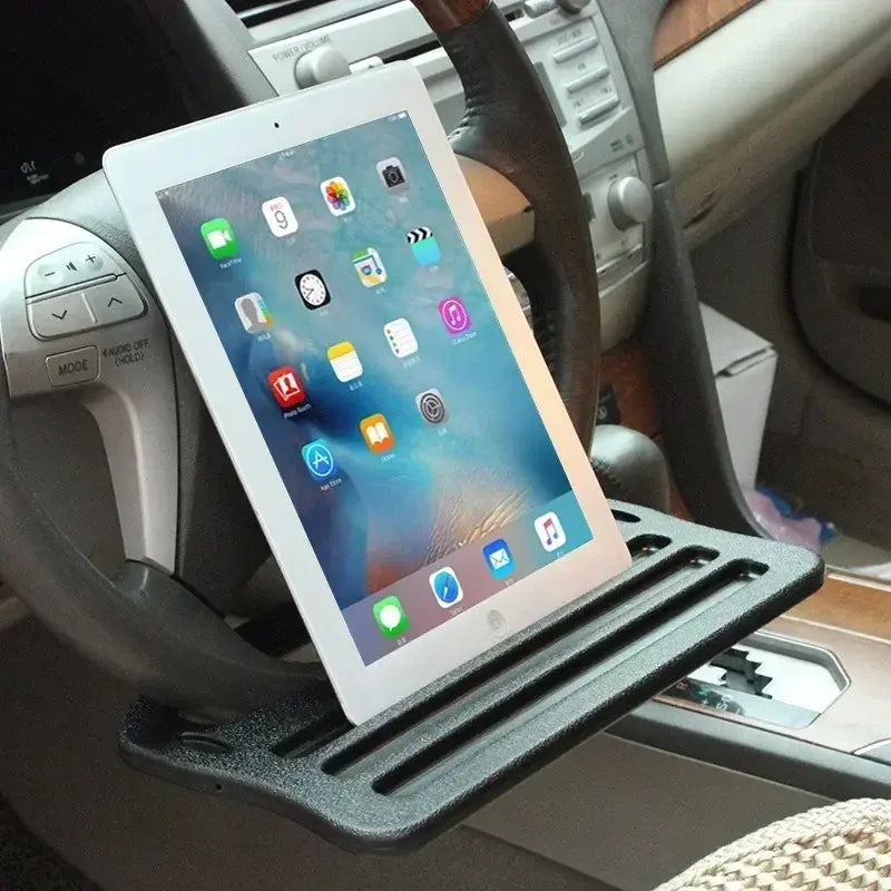 Car steering wheel, small table, car mounted dining plate, car mount, flatbed, car interior dining table, dining table