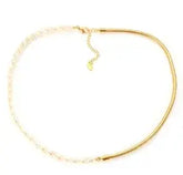 Gold Heart Toggle Necklace — Beaded Chain Gift for Her