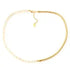 Gold Heart Toggle Necklace — Beaded Chain Gift for Her