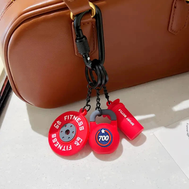 Motivational Fitness Keychain — Colorful Gym Bag Charm &amp; Workout Gift