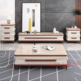 Linlamlim Modern Luxury Living Room Furniture - Coffee Table, TV Stand, and Side Cabinets with Marble Finish and Wooden Accents Jonine’s Corner