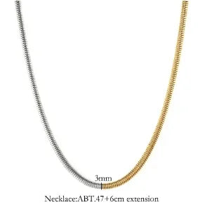 Stainless Steel Vintage Textured Delicate Necklace