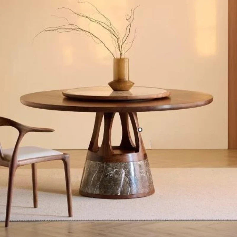 Round Mobile Dining Table Mid Century Wood Center Dining Table Space Saving Restaurant Mesas De Comedor Commercial Furniture Jonine’s Corner