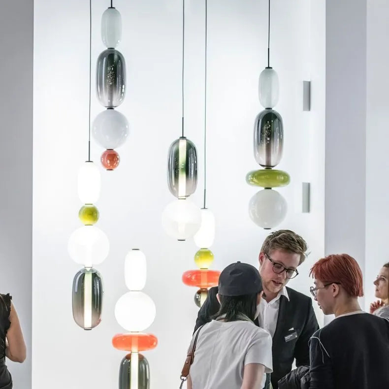 Imperfectly Beautiful — Wabi-Sabi Candy Glass Pendant Chandelier
