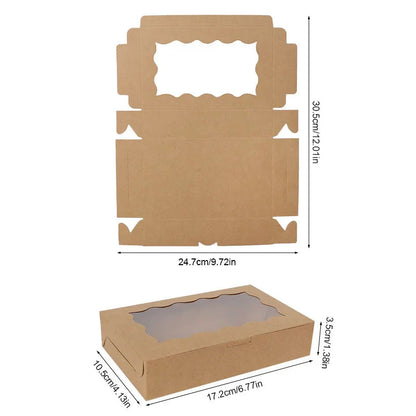 5-20pcs Gift Boxes With Window Birthday Party Chocolate Candy Cookie Gift Packaging Wedding Supplies Baby Shower Christmas Decor Jonine’s Corner