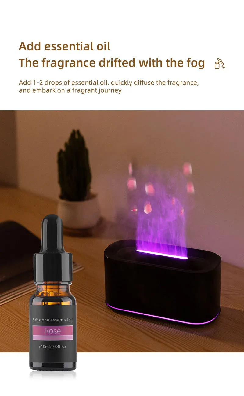 Flicker & Flow — Flame Effect Aromatherapy Diffuser & Humidifier