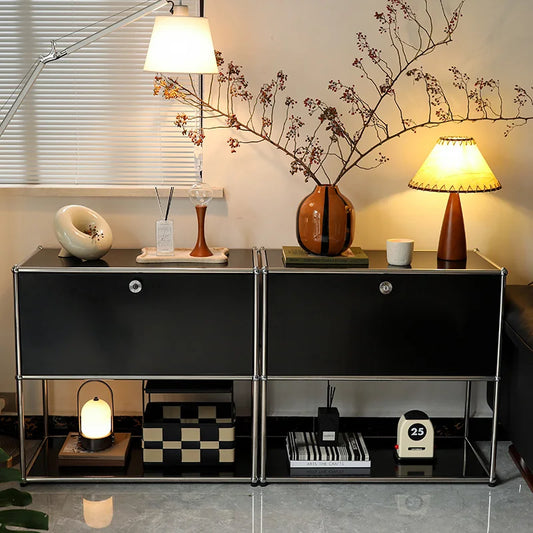 Dual Cabinet Storage Organizer — Modern Chest of Drawers for Bedroom & Living Room