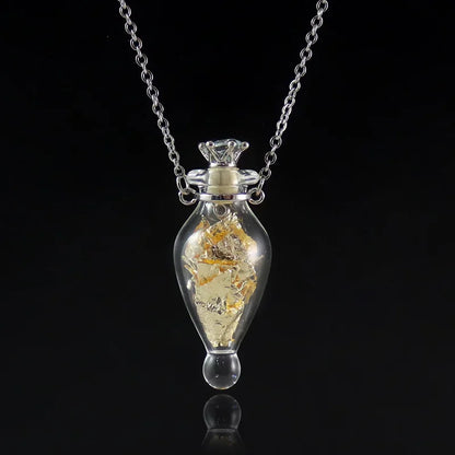 Fashion Glass Perfume Essential Oil Bottle Pendants DIY Women&