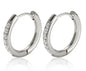 Shiny Zircon Hoop Earrings for Women Trendy Golden Stainless Steel Circle Earring Jewelry Pendientes