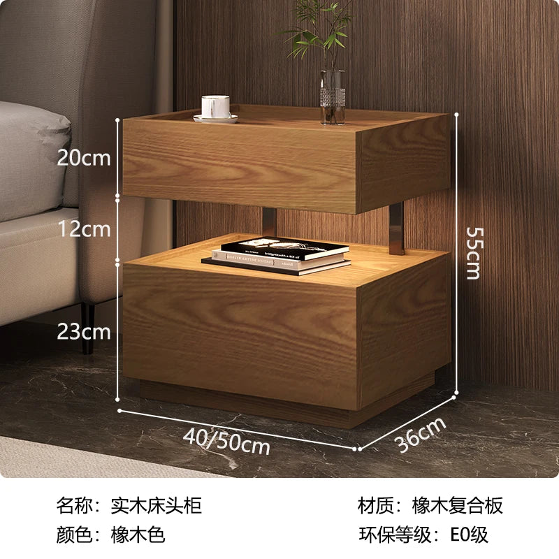 European Nightstand — Modern Bedside Table with Storage