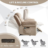 Rise & Rest — 46" Extra-Wide Power Lift Recliner Chair 
