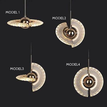 Modern Rose Gold LED Pendant Light — Bedroom & Living Room Chandelier