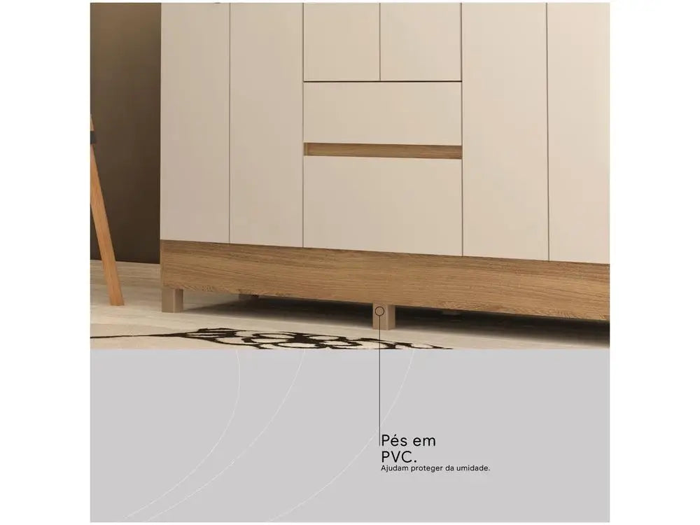 Every Outfit Has a Home — 6-Door Wardrobe with 2 Drawers & Spacious Bedroom Storage