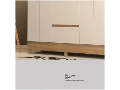 Every Outfit Has a Home — 6-Door Wardrobe with 2 Drawers & Spacious Bedroom Storage