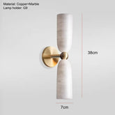 Alabaster Long Wall Sconce — Luxury Marble Wall Lamp for Bedroom & Living Room