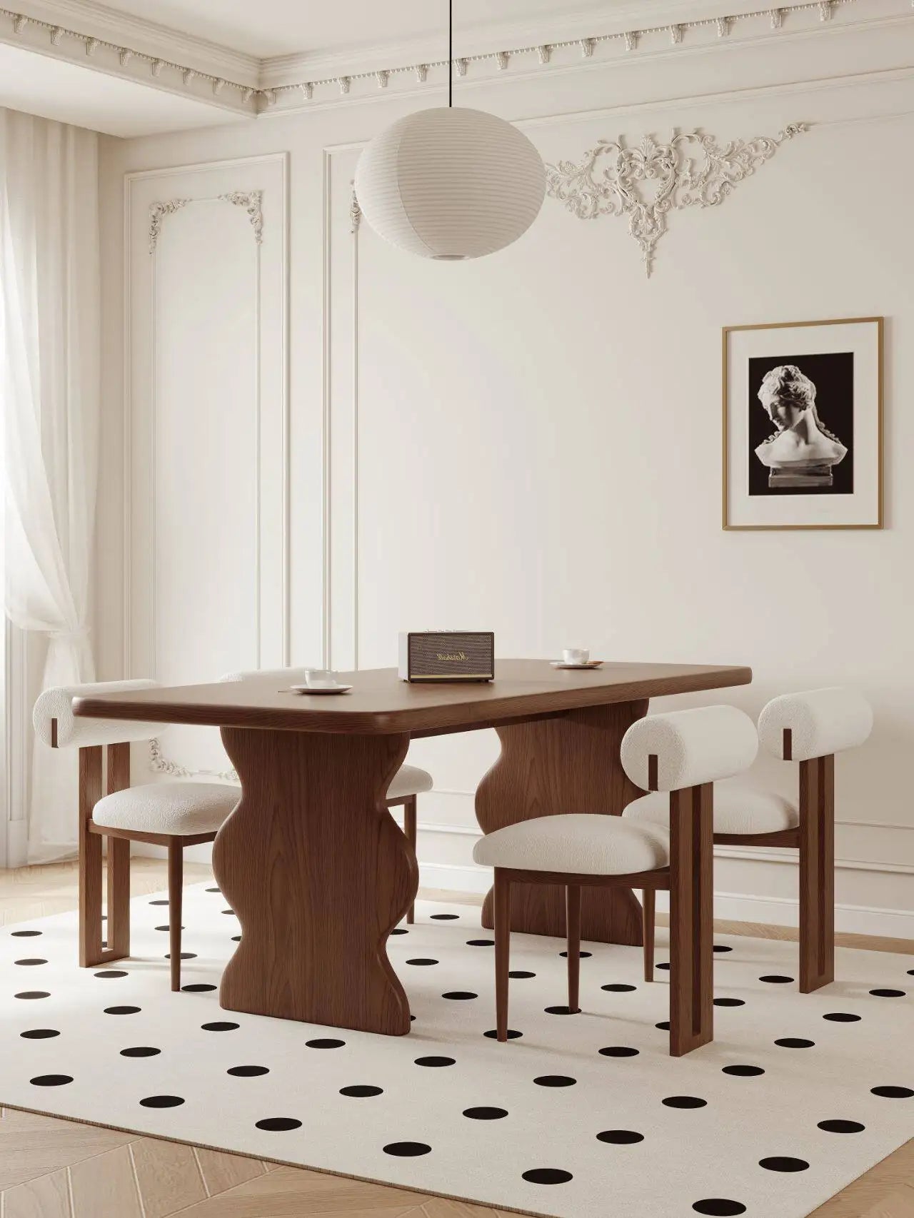 Solid Wood & Pine Dining Table