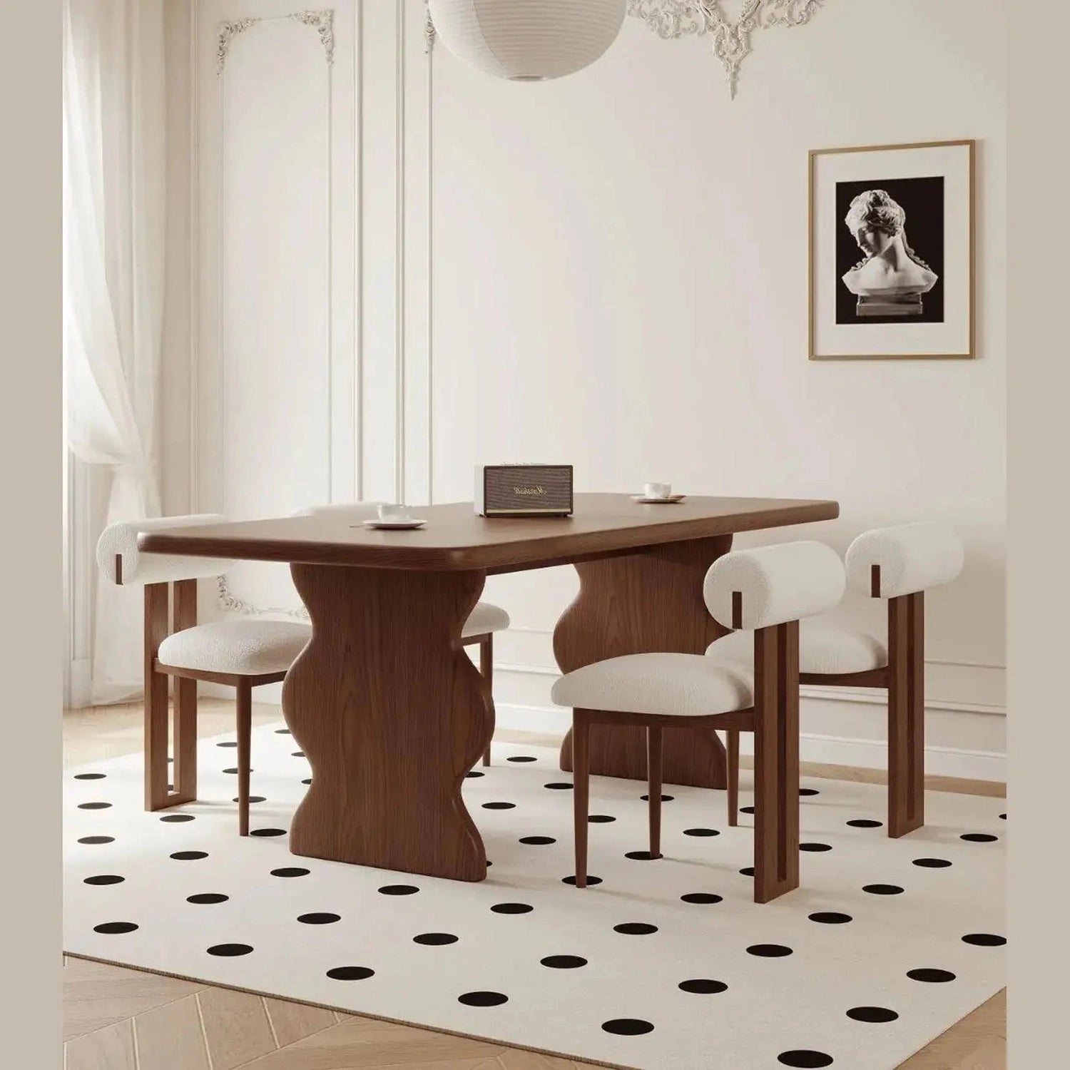 Solid Wood & Pine Dining Table