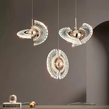 Modern Rose Gold LED Pendant Light — Bedroom & Living Room Chandelier
