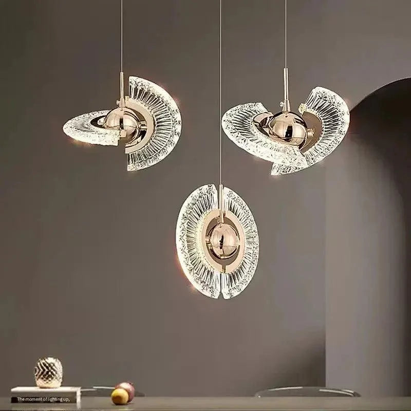Modern Rose Gold LED Pendant Light — Bedroom & Living Room Chandelier Jonine’s Corner