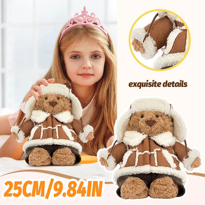Cute plush toy gift with soft stuffed body and graduation or birthday keepsake style