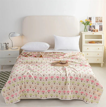 Cotton Gauze Summer Quilt — Plaid