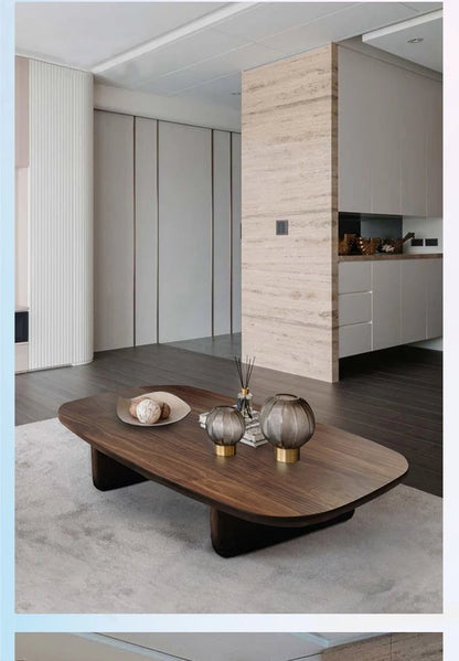 Nordic Minimalist Coffee Table — Modern Wood & Glam Living Room Center Table