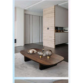 Nordic Minimalist Coffee Table — Modern Wood & Glam Living Room Center Table