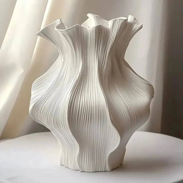 Textured Ceramic Wave Vase Jonine’s Corner