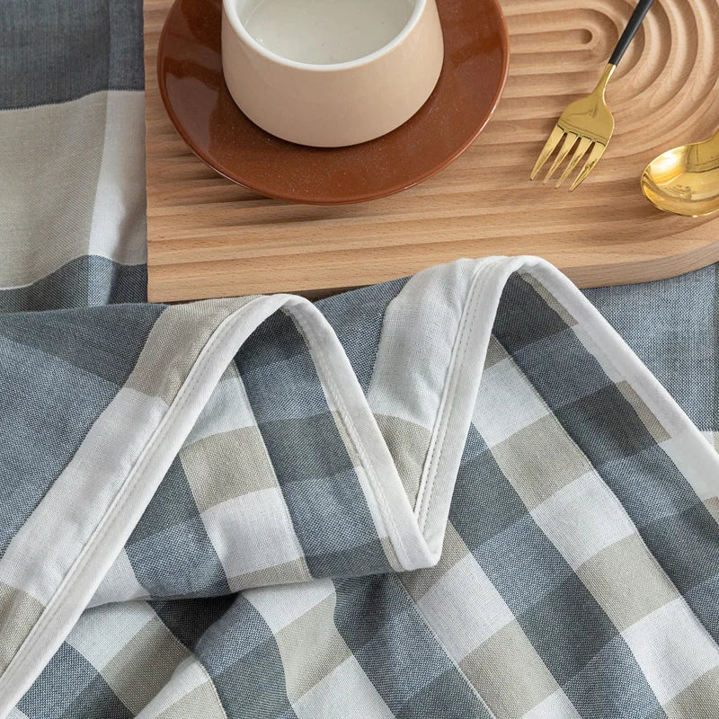 Cotton Gauze Summer Quilt — Plaid
