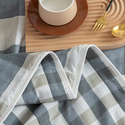 Cotton Gauze Summer Quilt — Plaid