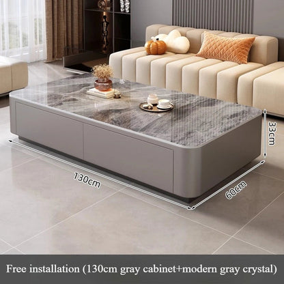 Nordic Clear Designer Coffee Table — Minimalist Living Room Décor