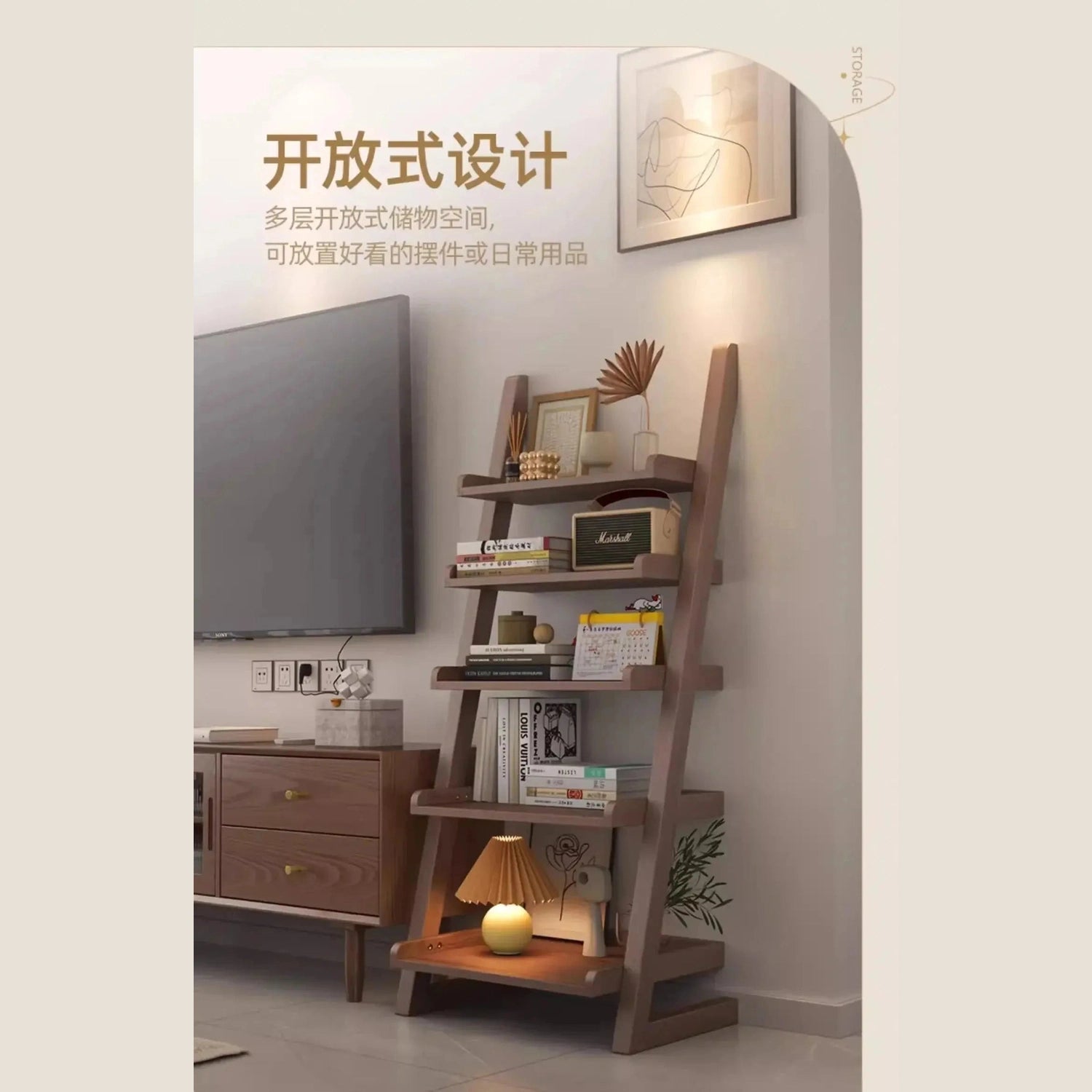 Modern Premium Living Room Cabinets Simple Rustic Bedroom Display Bookshelf Unique Trendy Armários Abertos Furniture For Home Jonine&