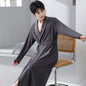 His Moment to Unwind — 100% Cotton Kimono Bathrobe for Men