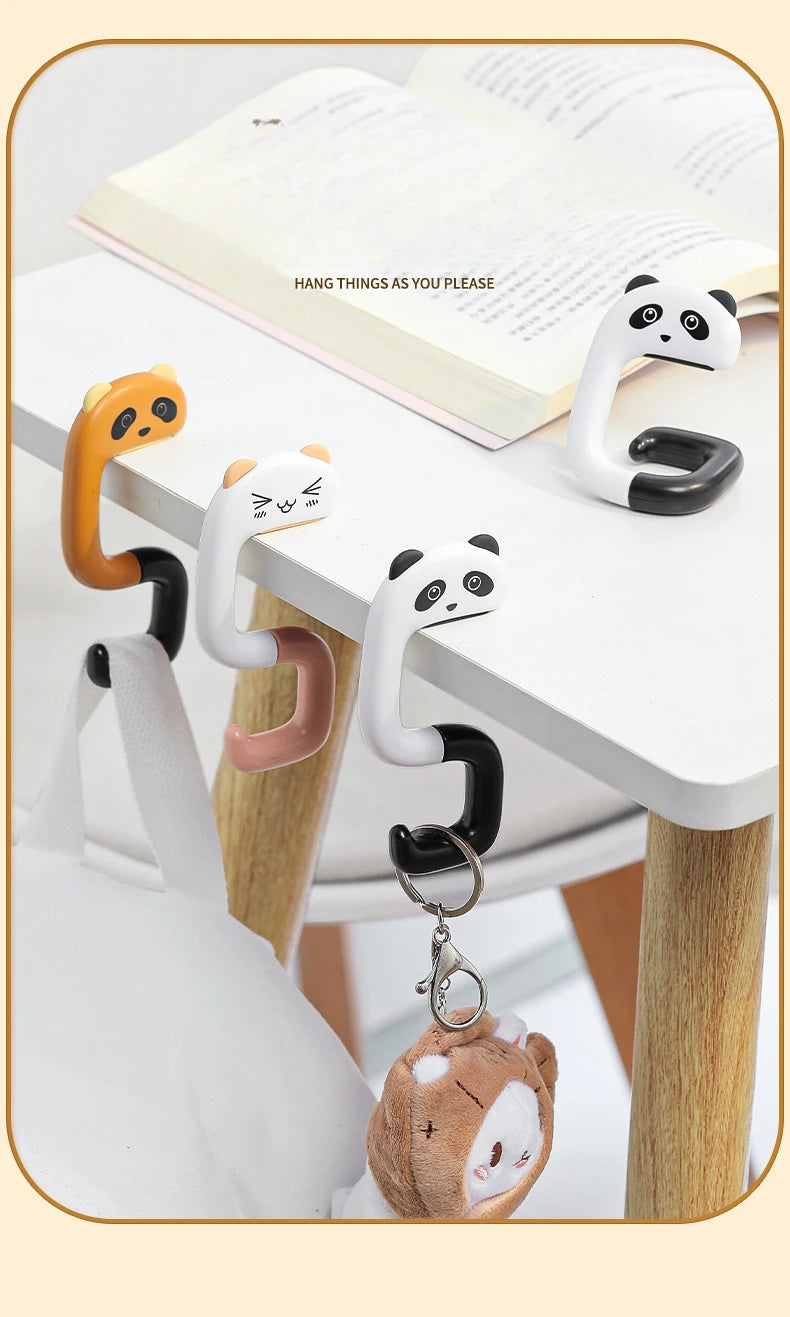 Hang It, Hide It — No-Drill Desk Side Hanging Organizer with Bag Hook