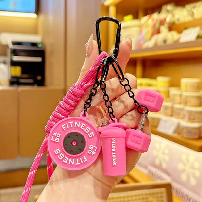 Motivational Fitness Keychain — Colorful Gym Bag Charm & Workout Gift