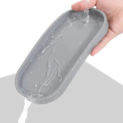 The Marble Tray — Oval Silicone Vanity &amp; Countertop Organizer Tray