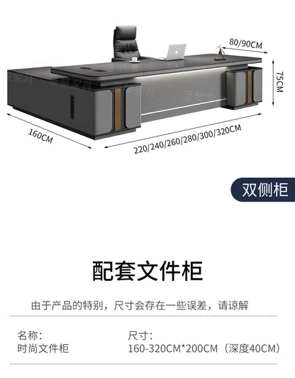 L-Shape Storage Executive Desk